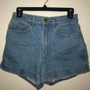 American Apparel High Waisted Jean Shorts